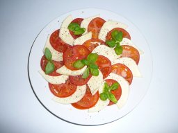 Tomate Mozzarella mit frischem Basilikum